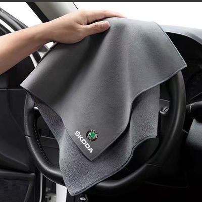 WUM1 Car Washing Towel Clean Cloth High Water Absorption For Octavia 2 A7 A5 Rapid Fabia Yeti Superb SCALA Citigo Accessories