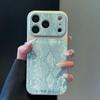 Luxury Crocodile Pattern Pu Leather Silicone Phone Case for IPhone 17 Air 16 15 14 13 Pro Max Large Lens Protective Pink Cover