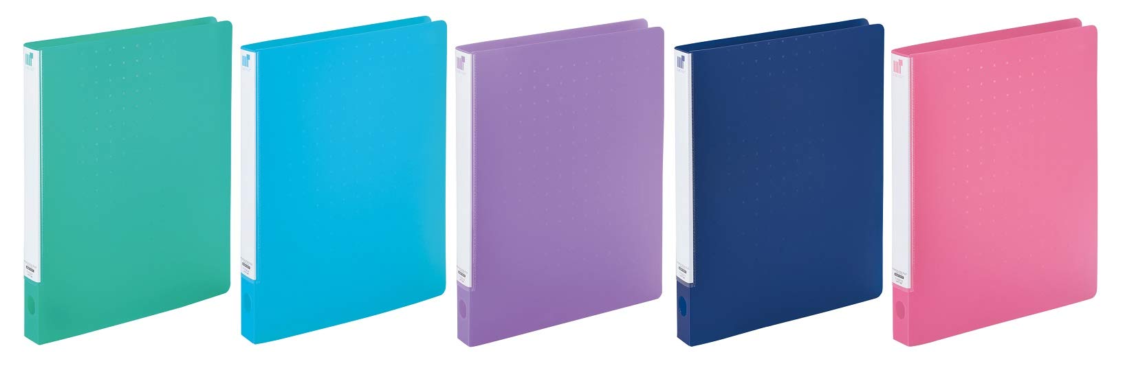 LIHIT LAB CUBE FIZZ Punchless One-Touch File [HEAVY DUTY] A4 Vertical 5 Colors F-7032-7/8/10/11/12 (Set of 5)