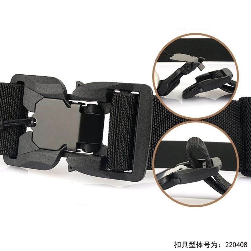 Tactical Belt Magnetic Buckle Quick Release Elastic Belt Casual Nylon Tooling Training Belt Men's Trousers Belt