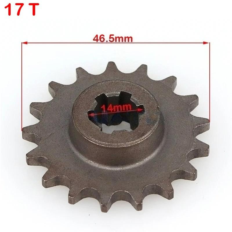 T8F 11T 14T 17T 20T Tooth Front Clutch Gear Box Pinion Sprocket for 47cc 49cc 2 Stroke ATV Quad Dirt Pocket Mini Motor Bike