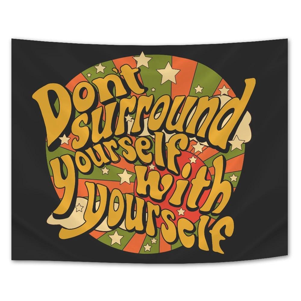 Home Wall Decoration Tapestry Retro Flower Cloud Sun Hanging Cloth Office Living Room Tapestry