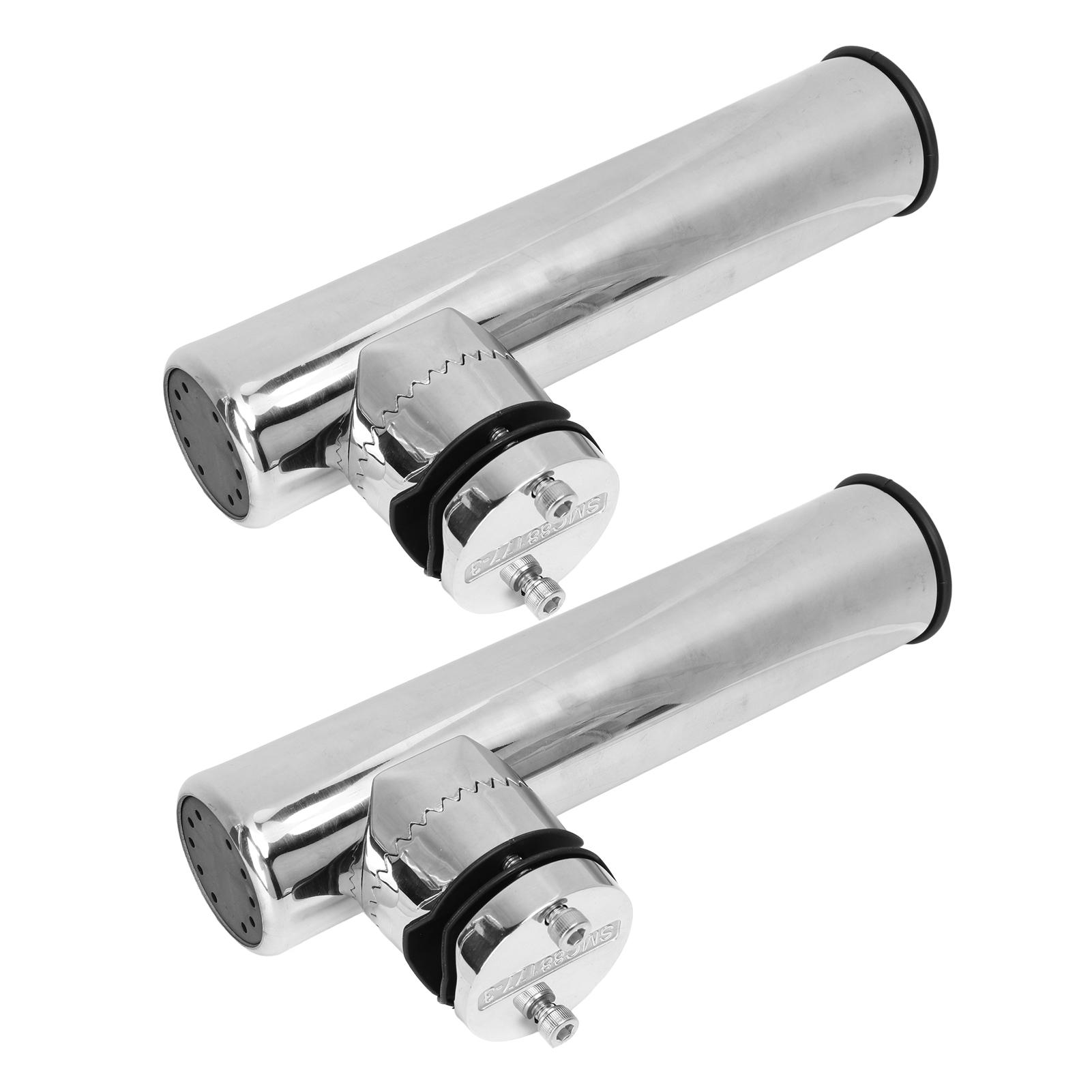 

Держатель для удочки из нержавеющей стали 316, вращающийся на 360 градусов, регулируемый зажим для удочки для рейлинга от 1 дюйма до 1-1/4 дюйма