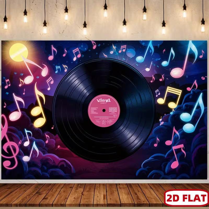 

2D Colorful Musical Note Studio Photography Backdrop 47.2x31.5inch/120*80cm