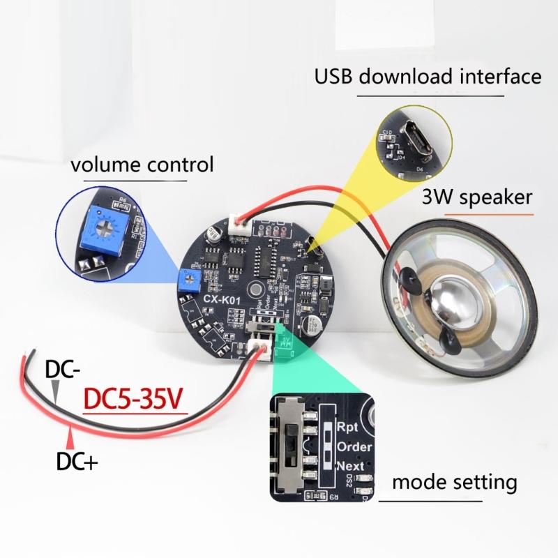 Industrial Programmable Voice Prompter for Clear Auditory In Noisy Environment with Multiple Format Support Voice Player