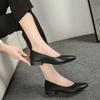 Fashion Moccasins Pointed Toe Ladies Pumps Chunky Heels Block Heel Low Elegant Women's Shoes Office Shoe Summer 2025 Quick Delivery Chic
