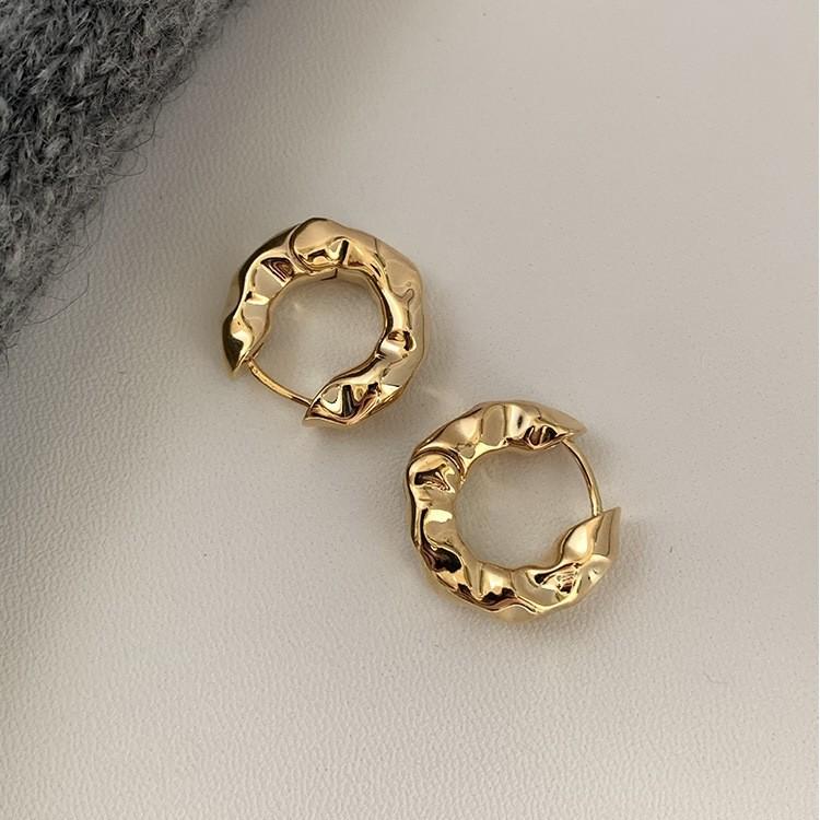 Vintage 925 Silver Earrings for Women Girls Ear Hoop Versatile Round Circle Drop Earrings Fashion Party Jewery Gifts