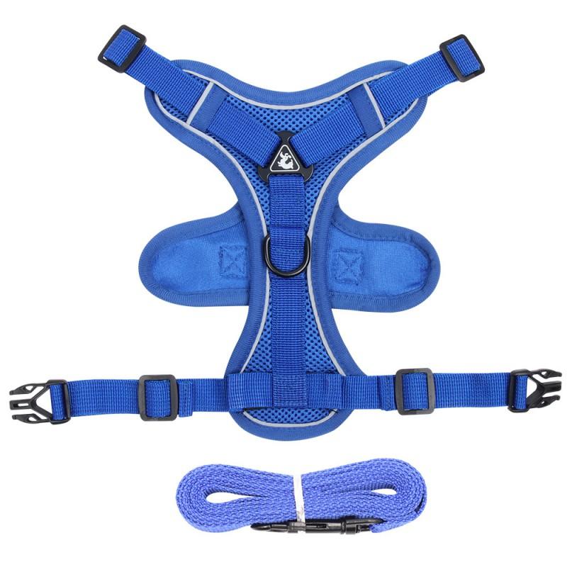 Adjustable Reflective Cat Harness Vest With Leash Small Dogs Kittens Breathable Escape-Proof Walking Gear