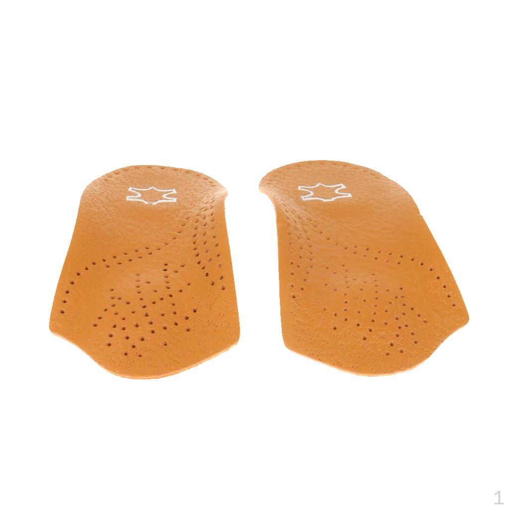 

Unisex 3/4 Length Leather Arch Support Foot Correct Shoe Pads - XS