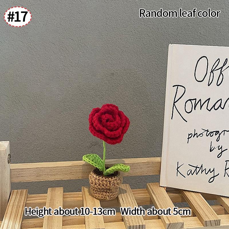 Sunflower Crochet Flowers Knitted Flower Graduation 2025 Wedding Guest Gift Artificial Flower Desk Accessorie Room Decor