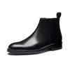Herren Chelsea Boots mit hohem Schaft Echtes Leder Britisch Business Formelle Anzugschuhe Winter Herbst Rindsleder