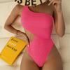 Bikini Verano para Mujer Sexy Traje de Baño de Una Pieza Un Hombro Ropa de Playa para Mujer