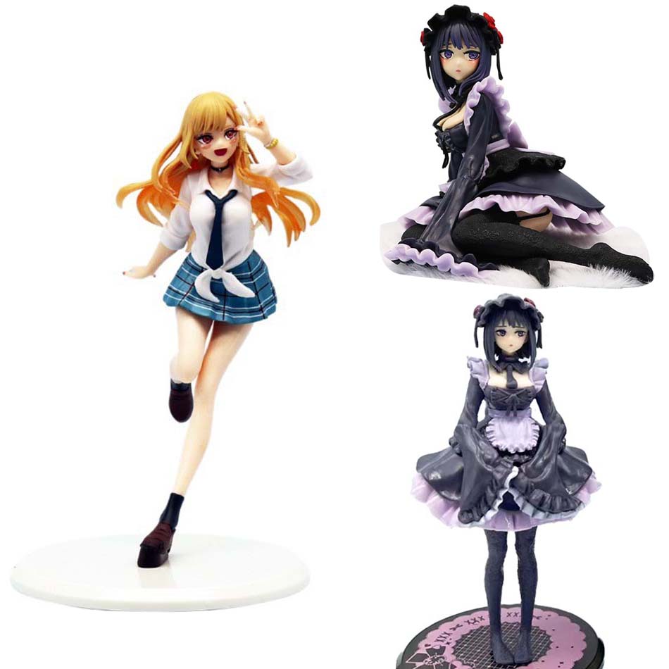 11~19CM Urocza Figurka Anime Czarny Strój Kelnerki Figurka Akcji Kitagawa Marin Figurka Shizuku Kuroe Model Kolekcjonerski Zabawki Prezent