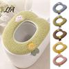 Soft Warm Bathroom Pad Plush Toilet Seat Cover for Autumn Winter, Cute Washable Warmer with Zipper Closure, Universal Fit Thickened Cushion Love/Cloud