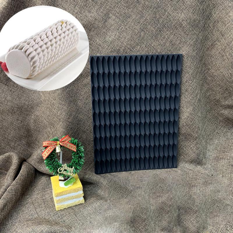 Resuable Cake Texture Silicone Baking Mold Non-stick Pastry Swiss Roll Chocolate Ice Cream Decorative Tools Gadgets Accessories