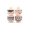 56pcs/Lot DIY Figures Head Building Blocks Accessories Laugh Cry Charming Angry Facial Expression Mini Bricks Toys Model Kids Gifts