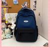 Schoolbag Korean version of the new high-value fresh college style contrasting color plaid backpack junior high school students lightweight