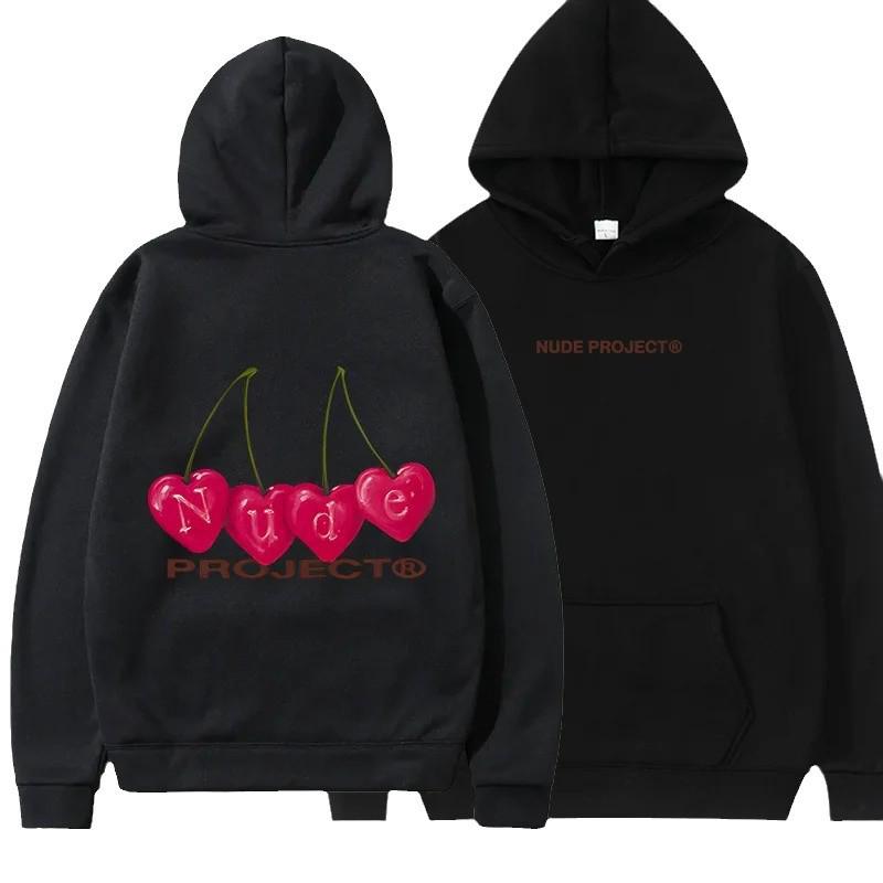Moletom com Capuz e Ombro Caído com Estampa de Logo Feminino Tendência 2024 Sportswear, Millennium
