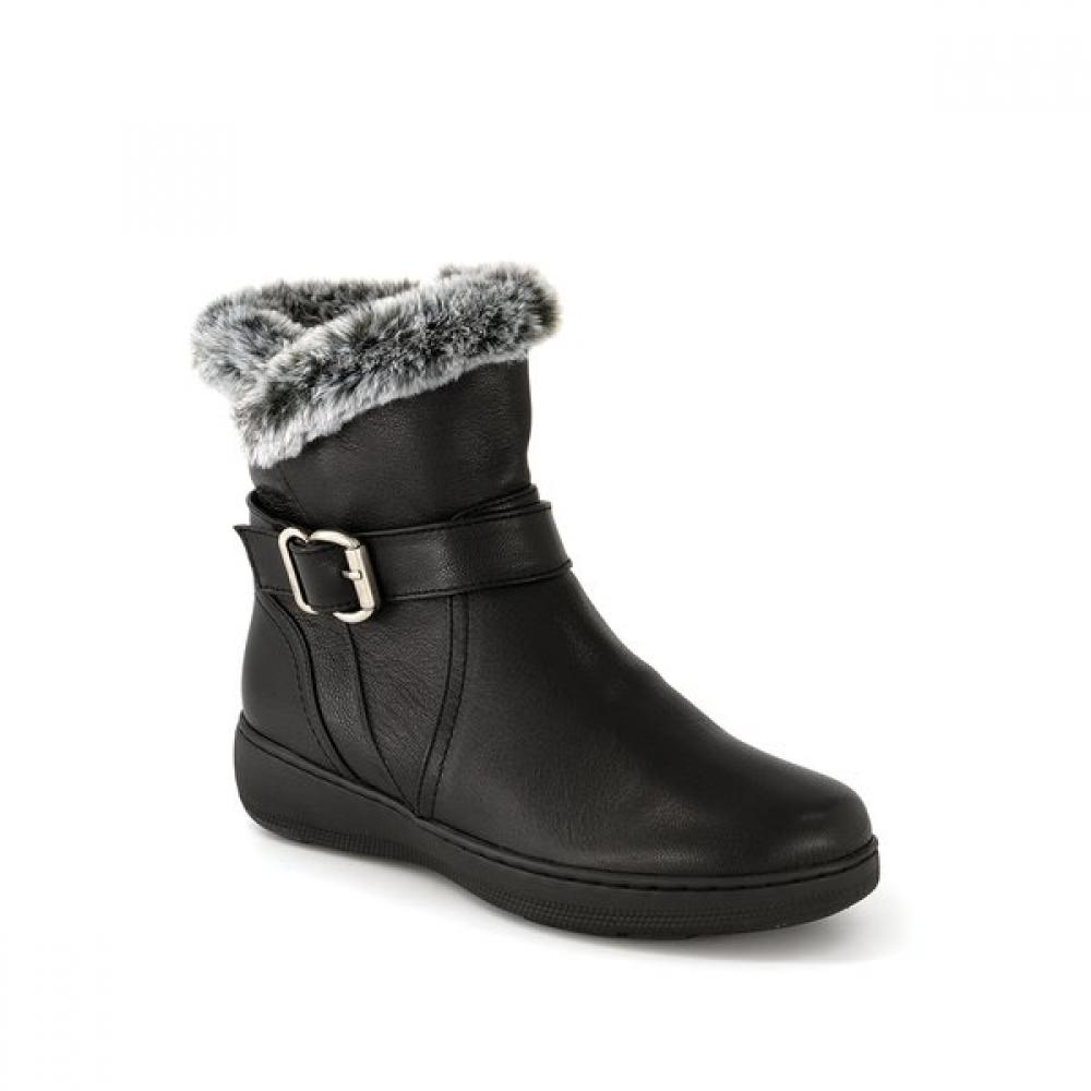 DakS Women S Ultra Lightweight Fur Ankle bootS Dlb414ga10  Black 250/black (GA10)