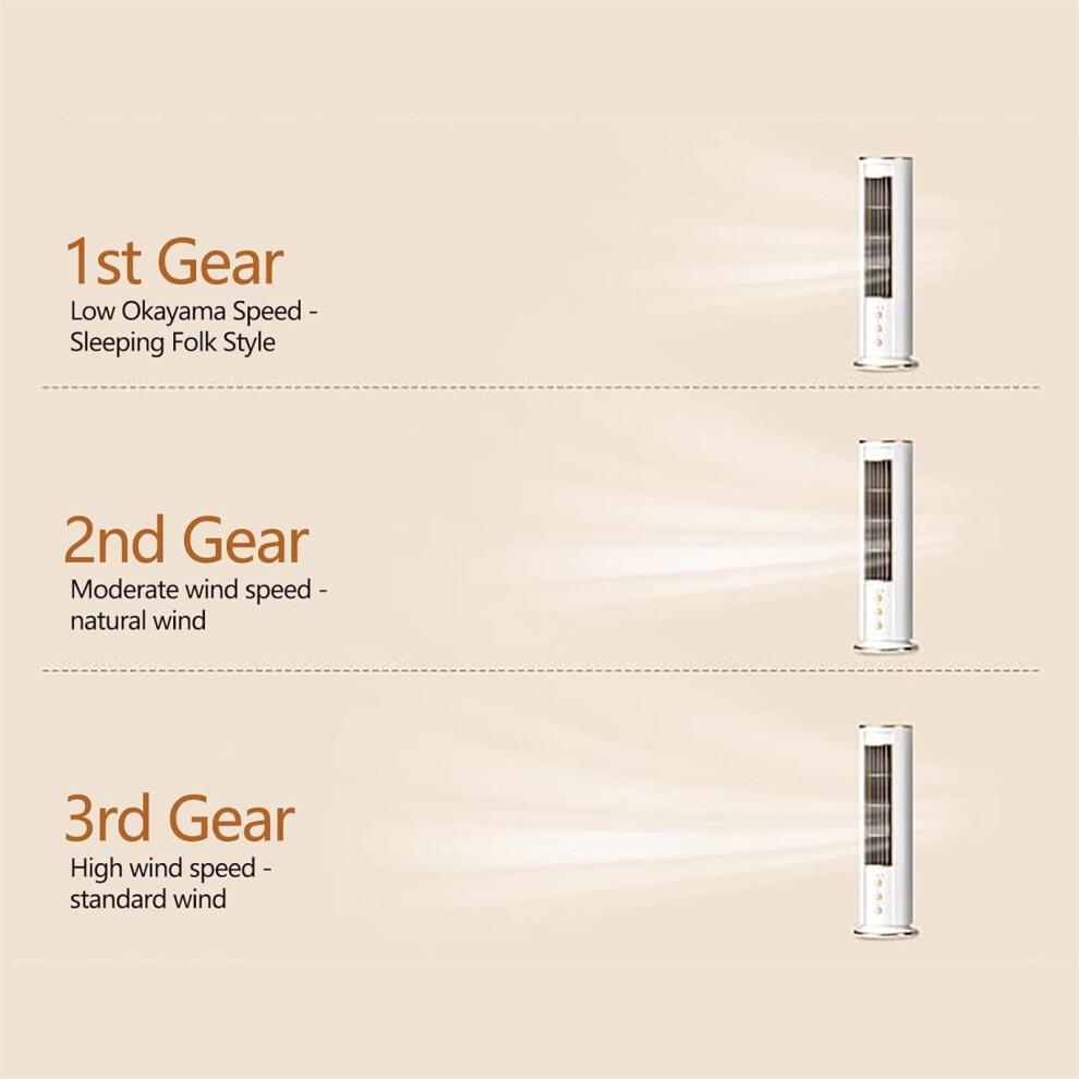 Quiet Bladeless Tower Fan, 3 Speed Portable Mini Fan for Bedroom, Home Office, Compatible with Personal Use