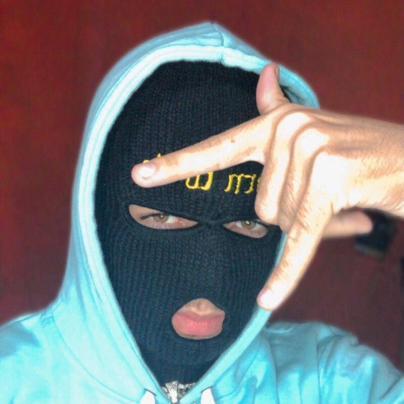 Mască de schi cu broderie limitată Born To Die Mască tactică pentru armată Mască cu 3 găuri Pălărie de iarnă Balaclava Măști pentru ciclism