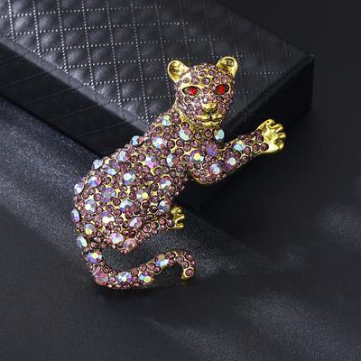 Premium Animal Leopard Brooch Jewelry Men's Hat Decoration Metal Pin Women's Summer Clothing Accessories Pendant