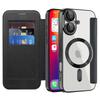 For iPhone 16 Plus Case Compatible with MagSafe Rhombus PU Leather Phone Cover