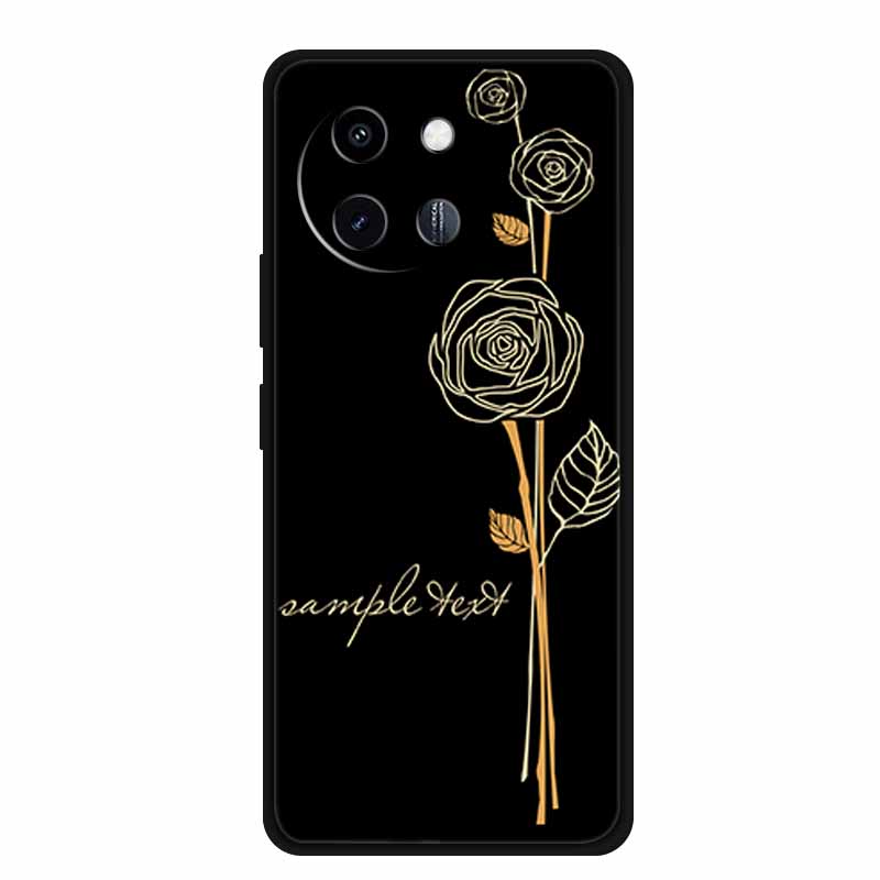 3D Lovely Cute Case For Vivo Y38 Y200i Y200T T3X Soft TPU Silicone Bumper Protector Relief Flower Emboss Phone Cover Funda Capa
