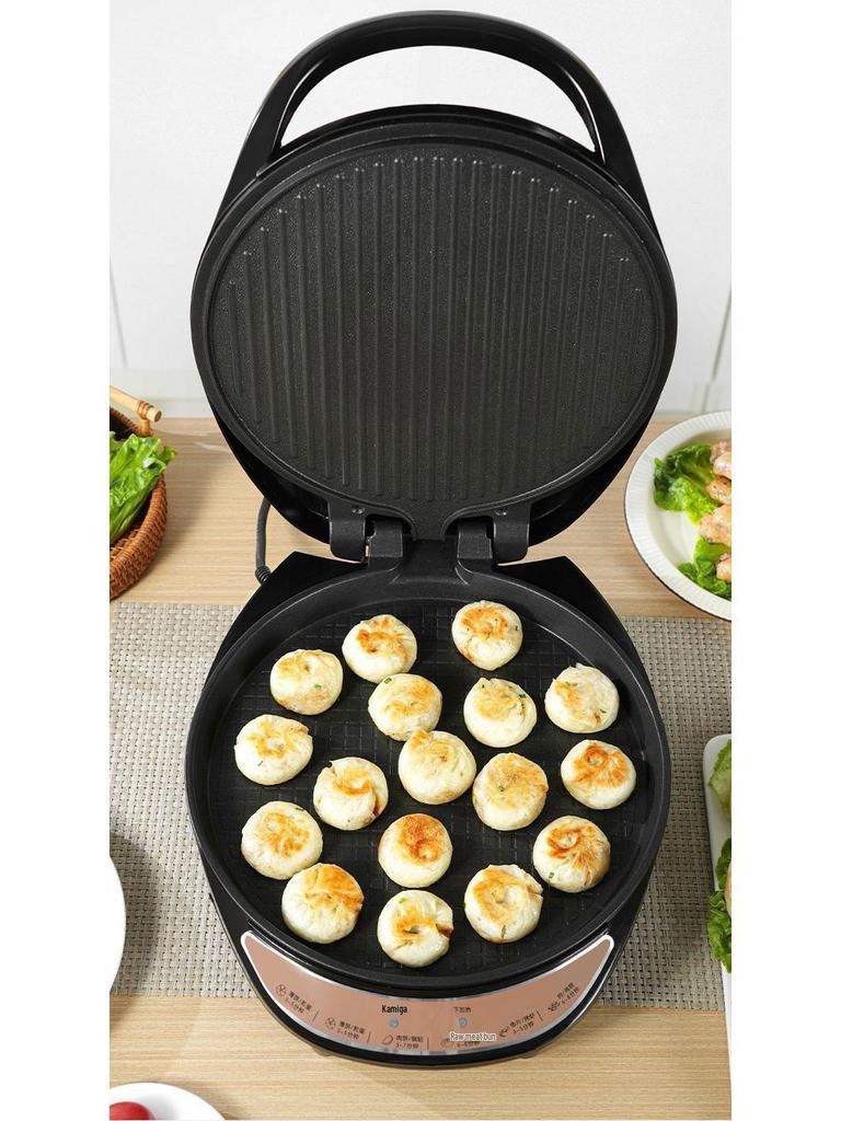 Electric Griddle with Increased Depth: Multi-functional Double-Sided Cooking Pan for Frying, Grilling, Baking, Crepes, and Pancakes