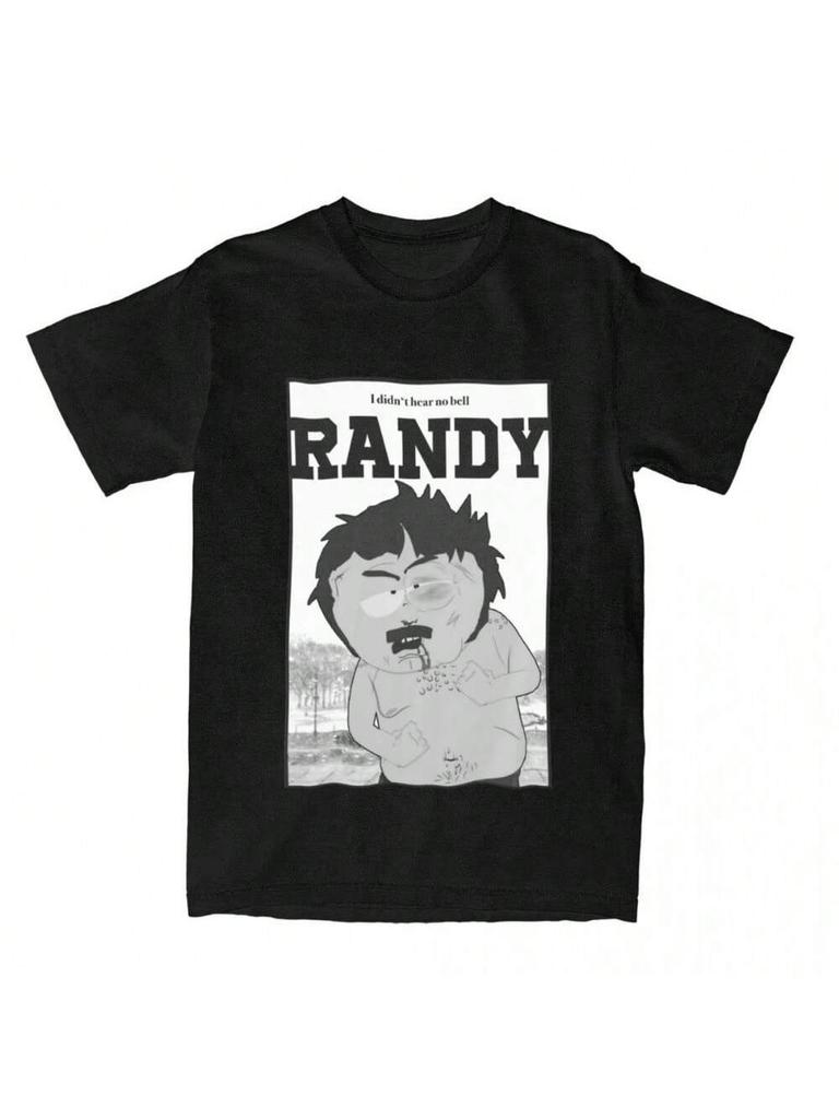 Southpark Randy I Didn't Hear No Bell T-Shirt For Men Cartoon Cool Pure Cotton Tee Shirt O Neck Short Sleeve T Shirts Clothing