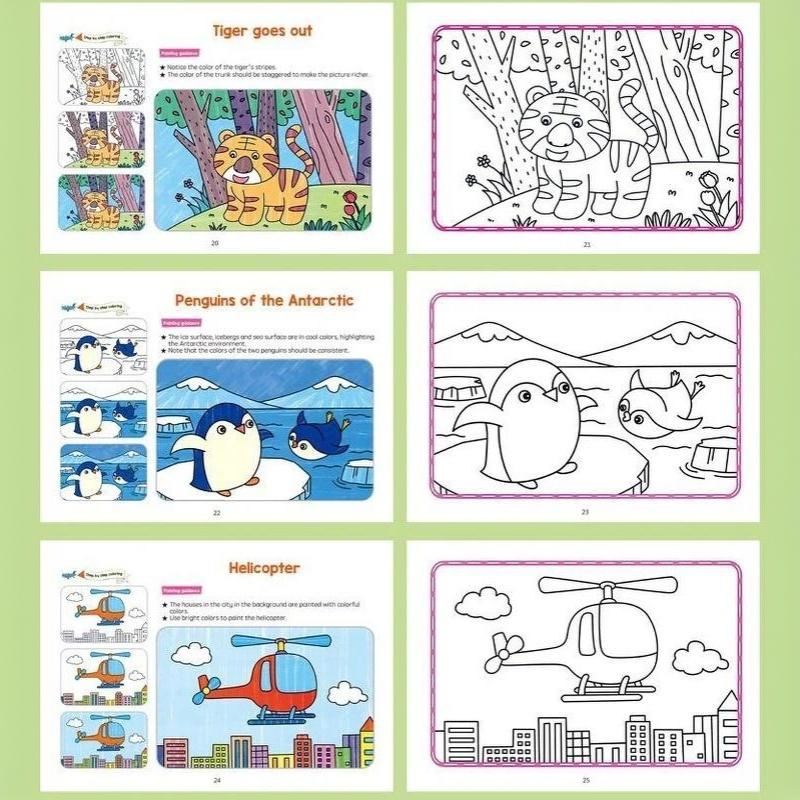 Children's Animal Coloring Books Parent-child Interactive Early Education Toy for Boys Girls Preschool Learning
