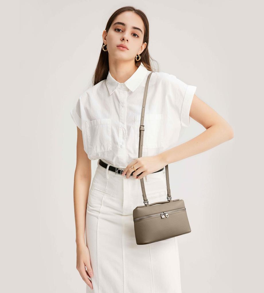 KALIDI Shoulder Small Mini Stylish Solid Large Includes Two Shoulder Zipper closure Women's Bag, Bag, Women's Bag, Waterproof, Lightweight, Simple,