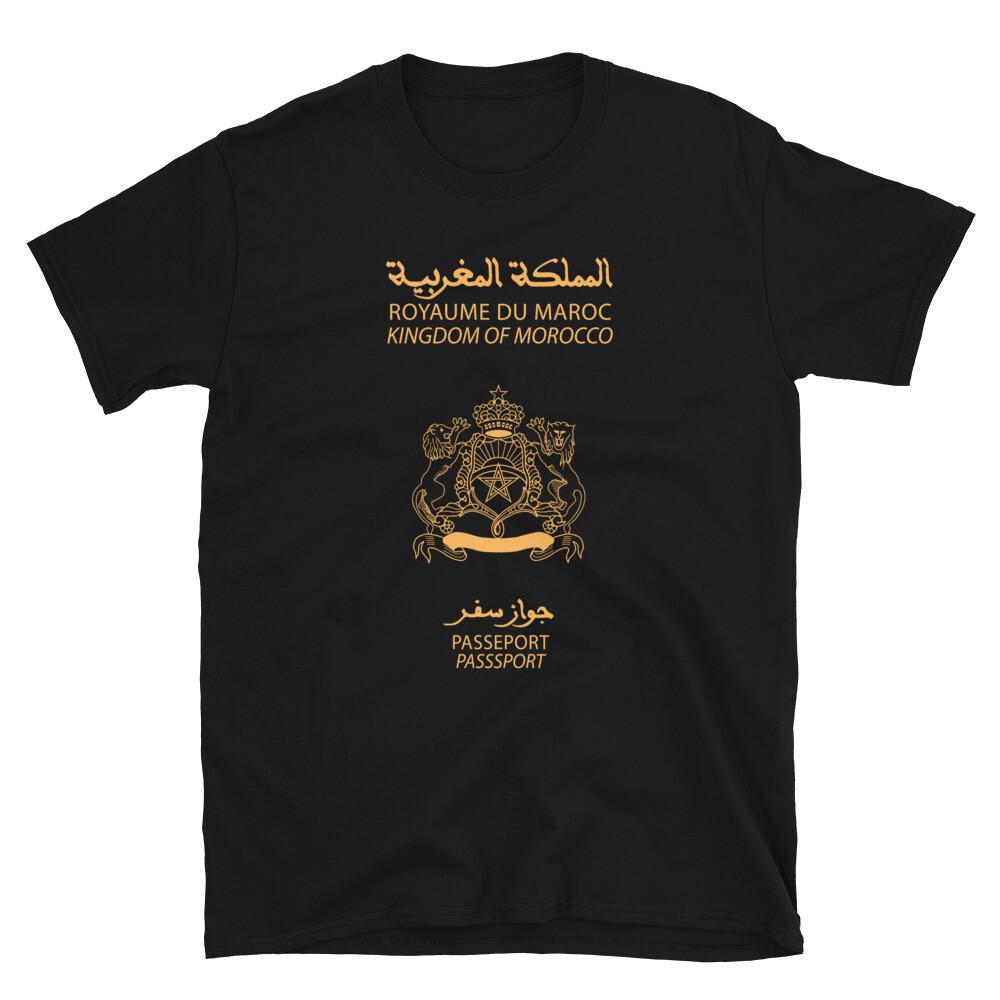 Moroccan Passport Short Sleeve Unisex T-Shirt, Patriotic Love Shirt