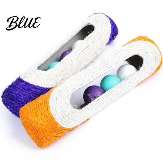 Pet Cat Kitten Trapped Ball Sisal Scratching Scratcher Rolling Training Toy