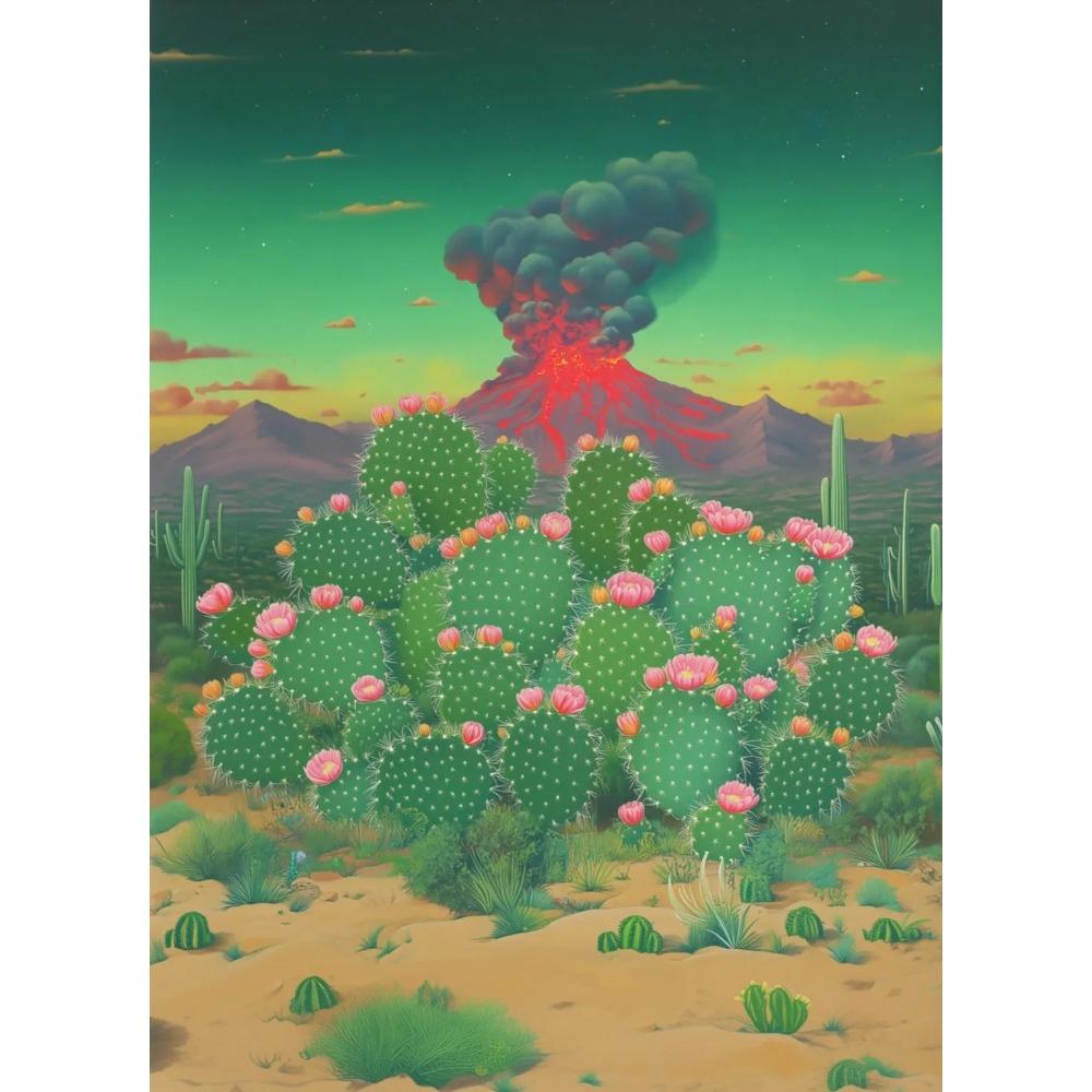Poster Trendy Cactus Deserto Boho Western Messico Girly Estate Stampe Minimaliste Pittura su Tela Arte da Parete Immagine Decorazione Stanza Casa