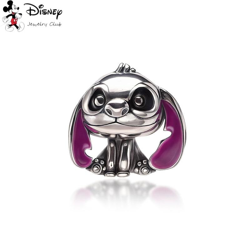 Silver 925 Disney Cartoon Charm Fit Original Bracelet Mickey Winnie Stitch Pooh Bead Pendant DIY Jewelry Making Accessories Gift