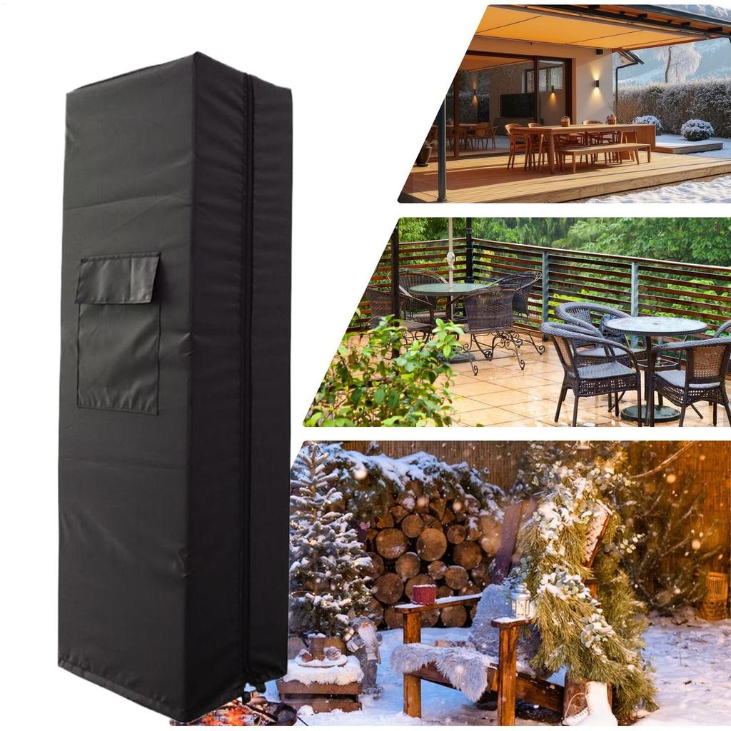 Outdoor Patio Heater Cover Adjustable Protector Waterproof Tower Heater Cover With Zipper For Outside Winter Home Air