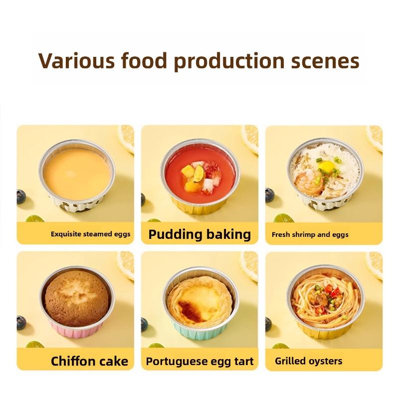 Sheet Metal Small Bowl Air Fryer Egg Tart Tray Aluminum Foil Household Reusable Oven Steaming Cake Cup