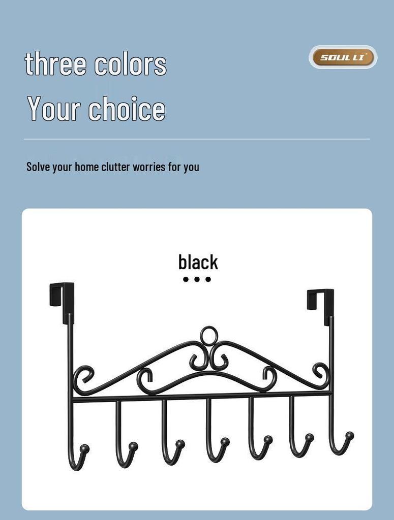 Over-the-Door No-Drill Coat Hook for Bathroom and Bedroom