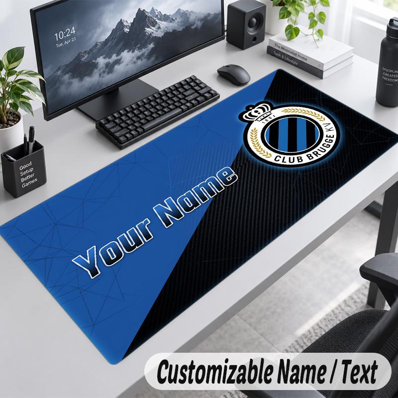 Custom Name Text Mouse Pad Club Brugge FC Personalized Desk Pad For Work And Gaming