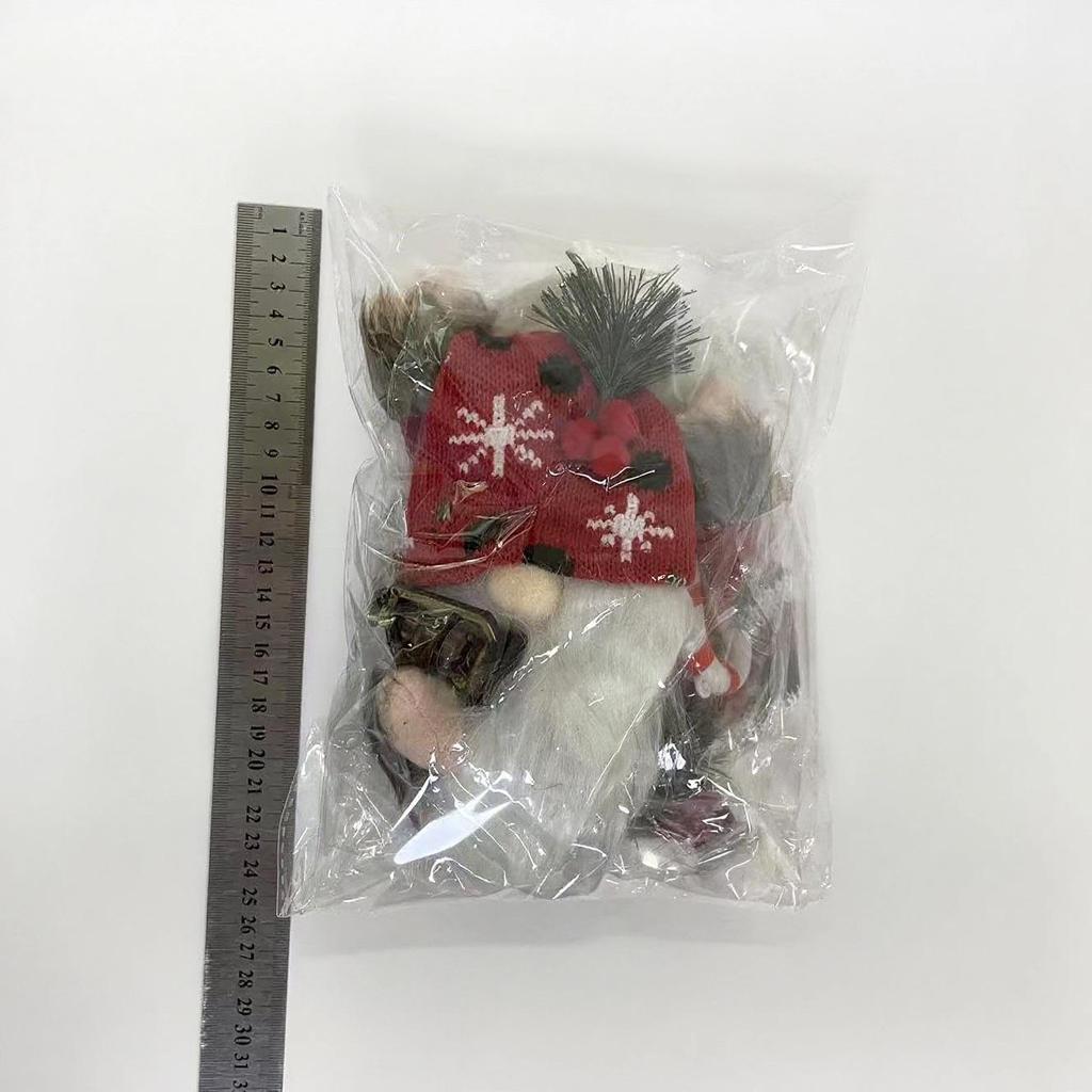 Weihnachtsstrickmütze Wichtel mit Bommel & Zuckerstange Petroleumlampe