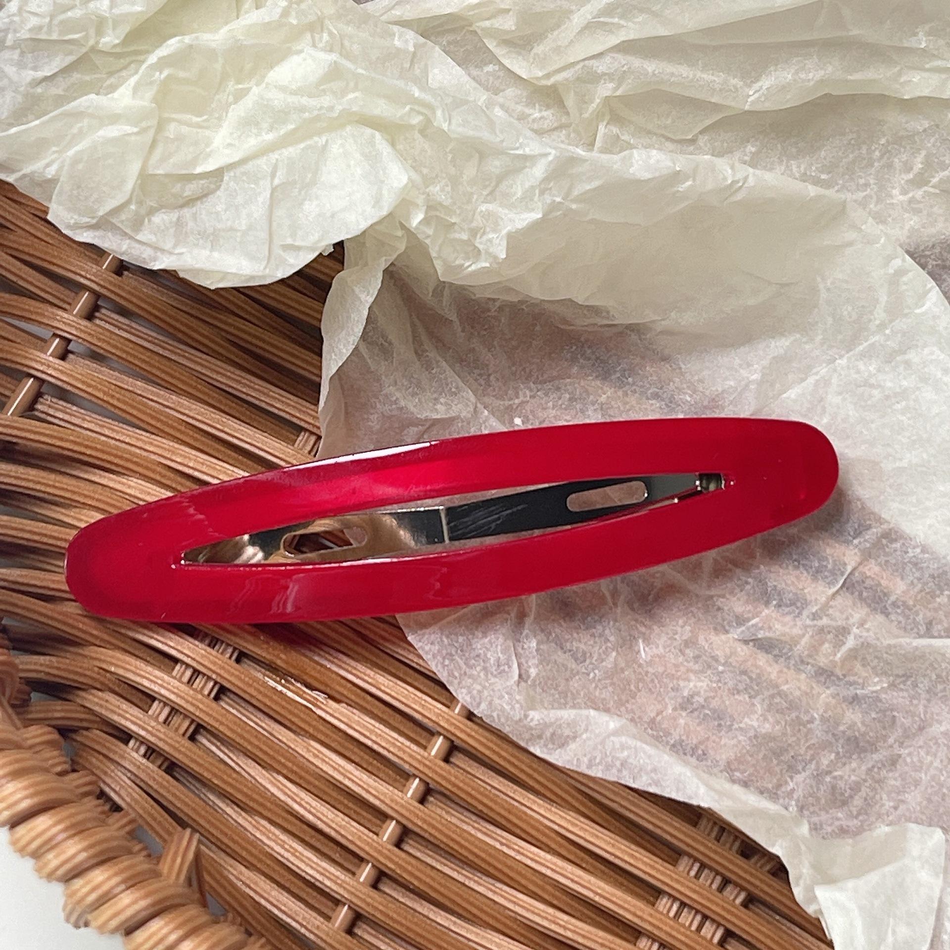 

Ретро Новый 9см Тонкий Полый Овальный Зажим для Челки Изысканный Модный Зажим-Уточка из Ацетатной Кислоты Аксессуар для Волос Hairpins