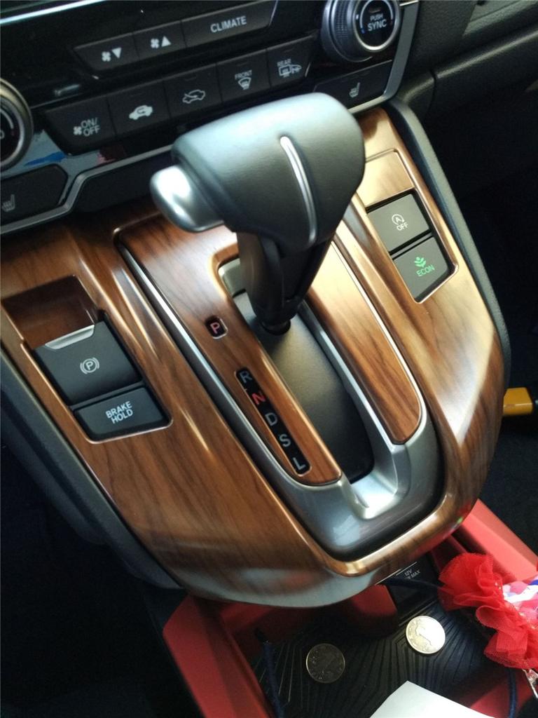 For Honda CR-V CRV 2017 2018 Car Carbon Fiber Texture Center Control Shift Gear Panel Frame Cover Trim