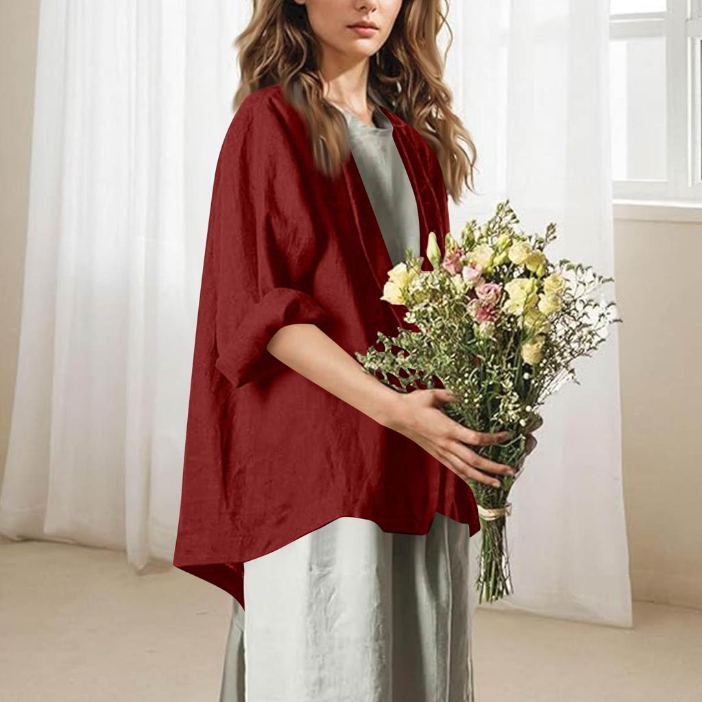 Women's  Work Casual Long Sleeve V-Neck Single Button Solid Color Coat