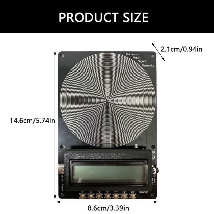 Schumann Waves Generator 7.83Hz Adjustable Frequency Sine Waves with Type C Charging Port Strong Antiinterference