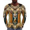 Indian Style Geometry 3D Print T-Shirts Men Woman Long Sleeve Retro T Shirt Streetwear Harajuku Pullovers Tees Top Kids Clothing