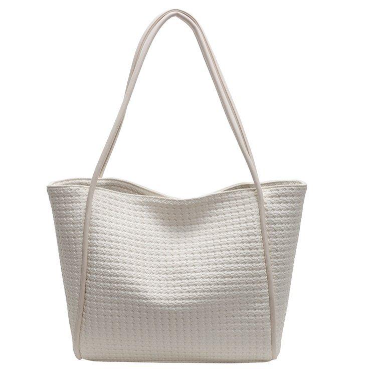 High Texture Bag Women'S Trend Line Retro Shoulder Bag Large Capacity Tote Bag Niche Commuter Women'S Bag