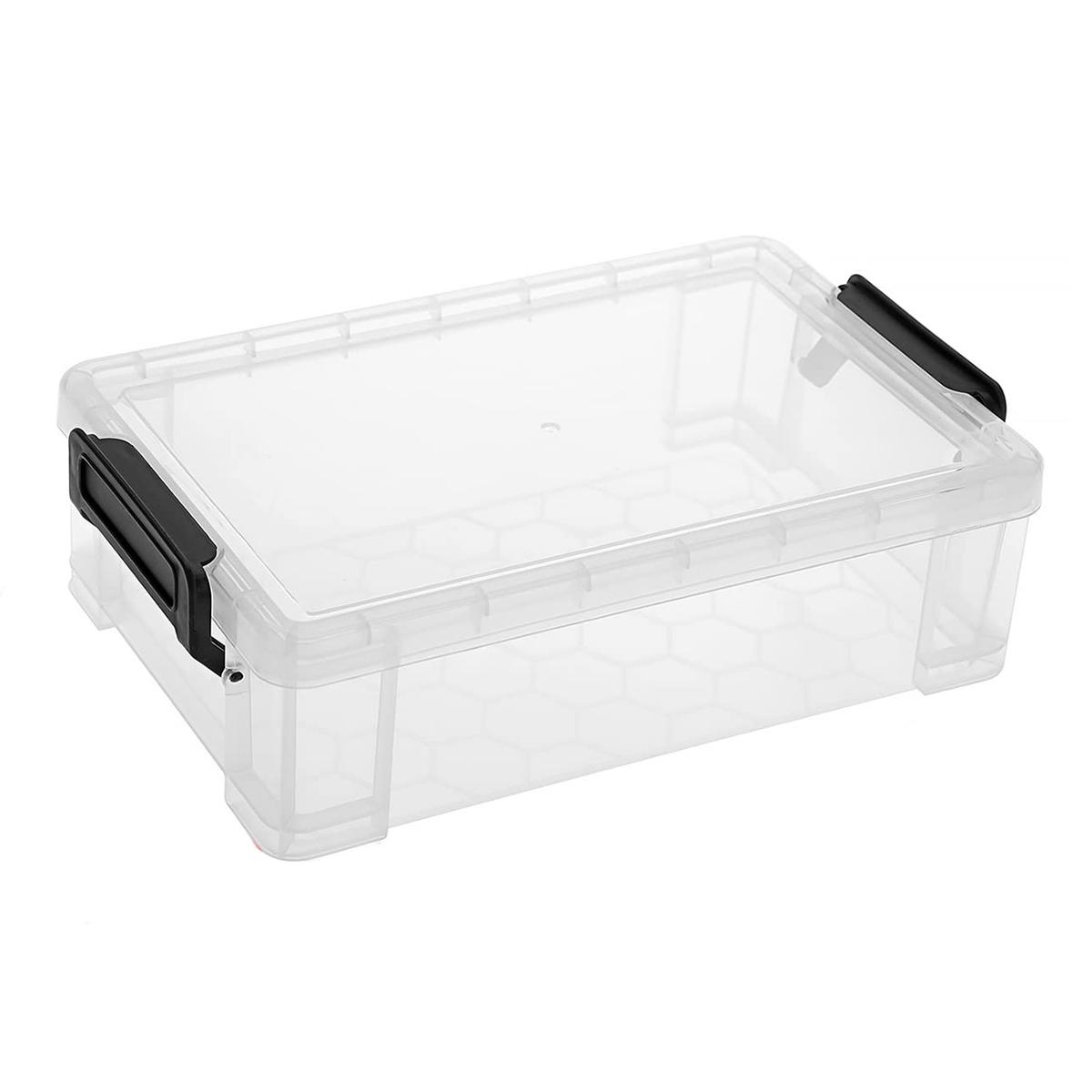 

Transparent Pencil Case Plastic Multi Functional Pencil Box Thickened Large Capacity Storage Box School Supplies S чёрный