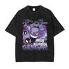 Pokémon Gengar "Ghost Type" Vintage Washed Oversized T-Shirt | Anime Streetwear Tee