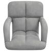 Adjustable Floor Chair Light Grey Velvet